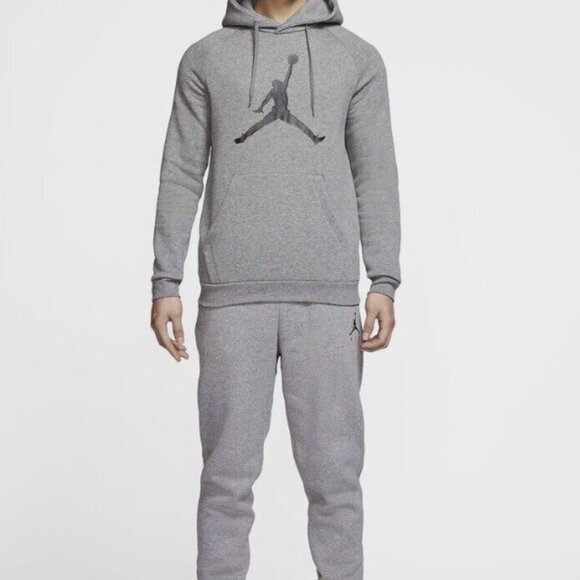 Mens Nike Air Jordan Jumpan Pullover Hoodie Logo Fleece - Picture 3 of 6